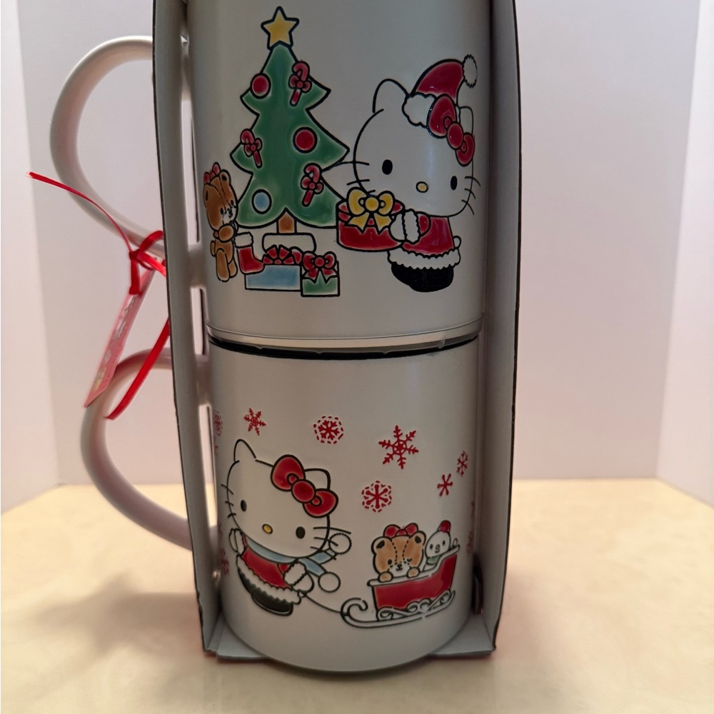 Sanrio Hello Kitty Christmas Mug Set - White and Red